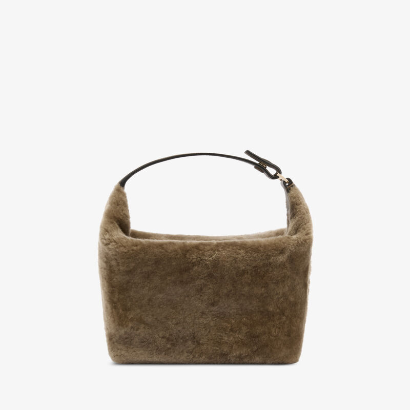 Mochi Shearling Top Handle Mini Bag -  - Montone Merinos/Vitello Millepunte Soft - Valextra - 5