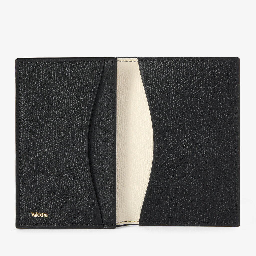Card Case Onda - Pergamena White/Black - Millepunte calf leather - Valextra - 5