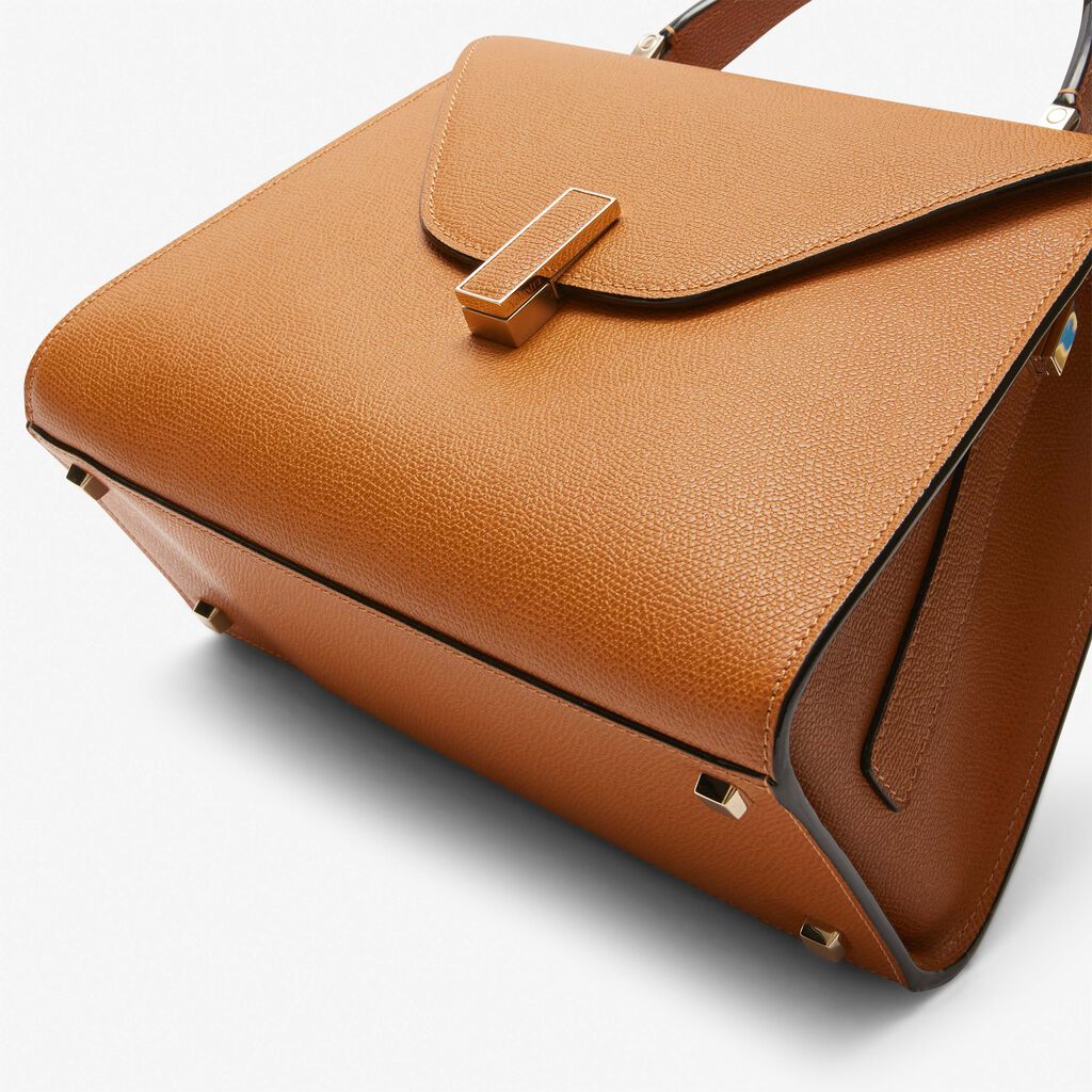 Iside Top handle medium bag - Havana Brown - Vitello VS - Valextra - 3