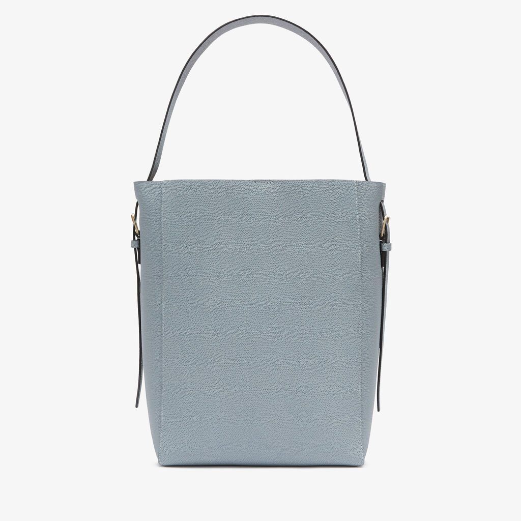 Soft Bucket Medium Bag - Niagara Blue - Vitello VS - Valextra - 6