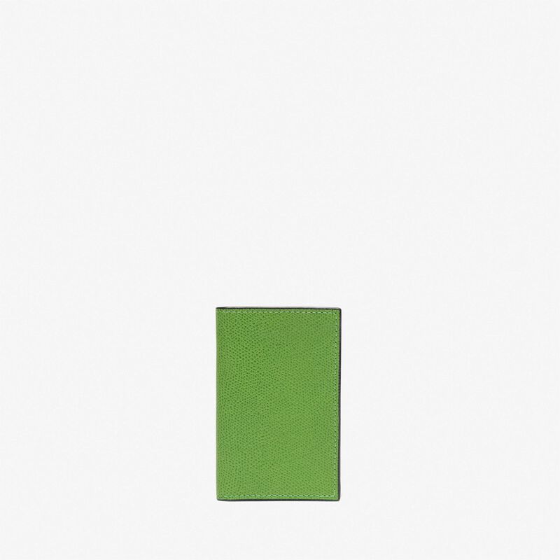 Card Case Onda - Grass Green - Millepunte calf leather - Valextra - 1