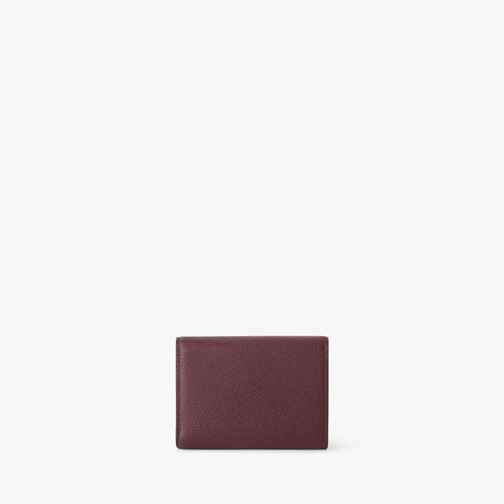 Iside Fold Wallet - Claret Red - Millepunte calf leather - Valextra - 4