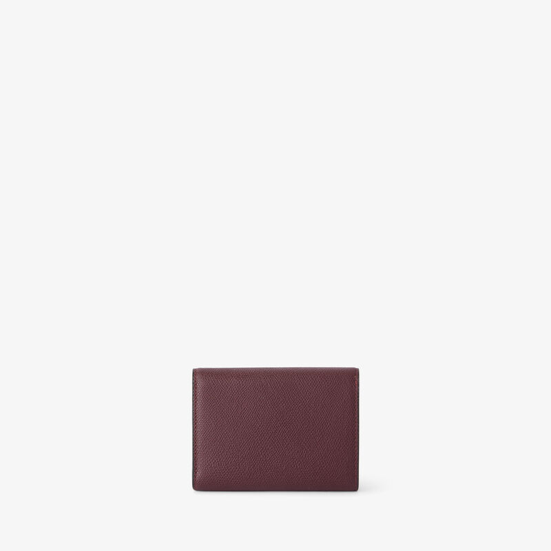 Iside Fold Wallet - Claret Red - Millepunte calf leather - Valextra - 4