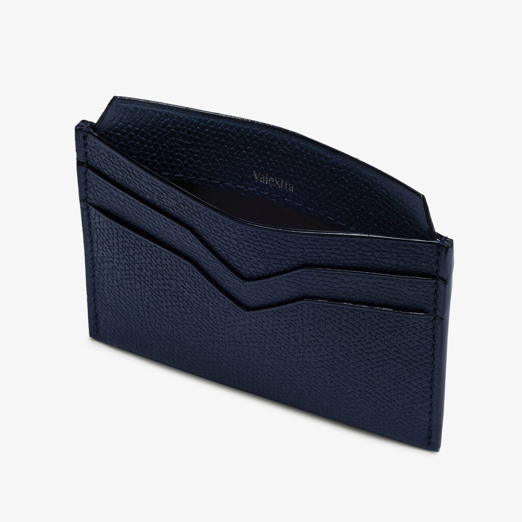 4CC Card Case - Dark Blue - Vitello VS - Valextra - 3