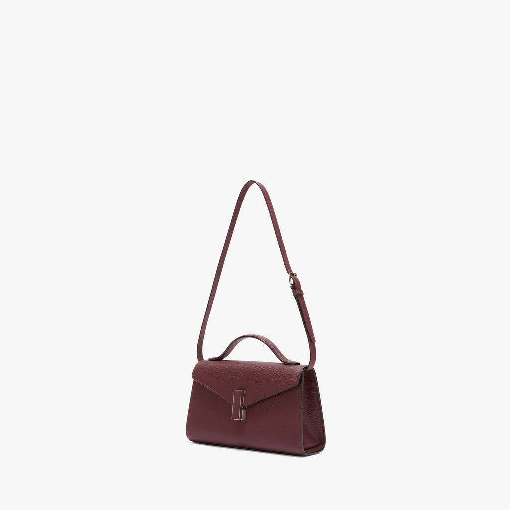 Iside T&igrave;n Top Handle Bag - Claret Red - Millepunte calf leather - Valextra - 4