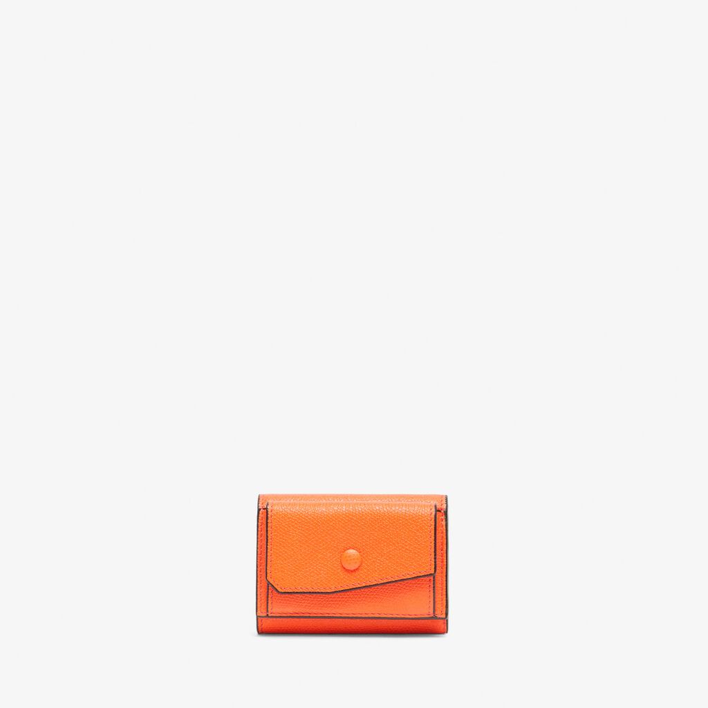 Small Wallet With Coin Holder - Lobster Red - Vitello VS - Valextra - 1