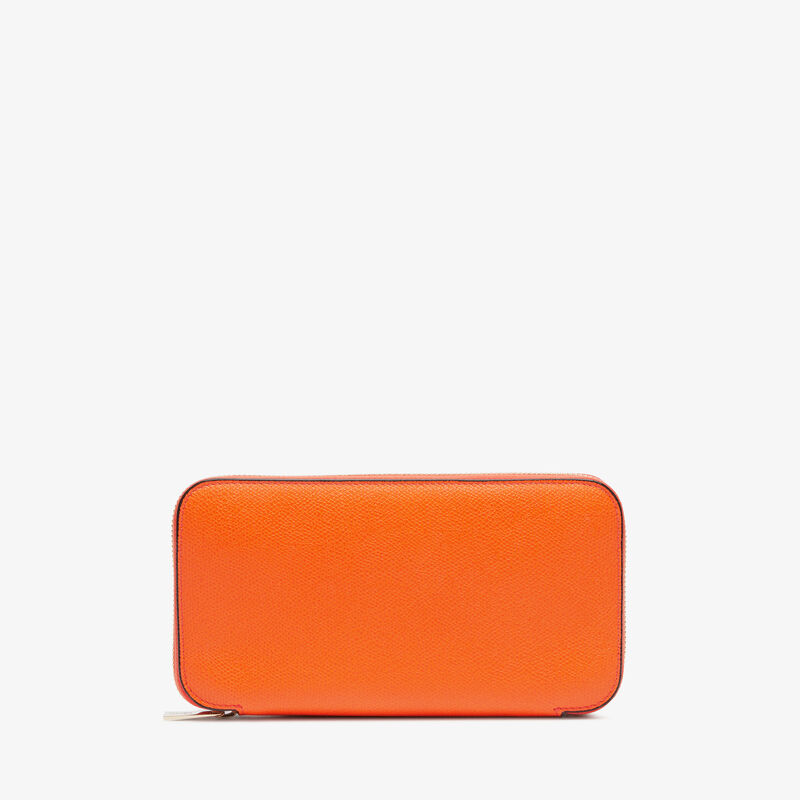 Zip Around 10 CC Wallet - Lobster Red - Millepunte calf leather - Valextra - 4
