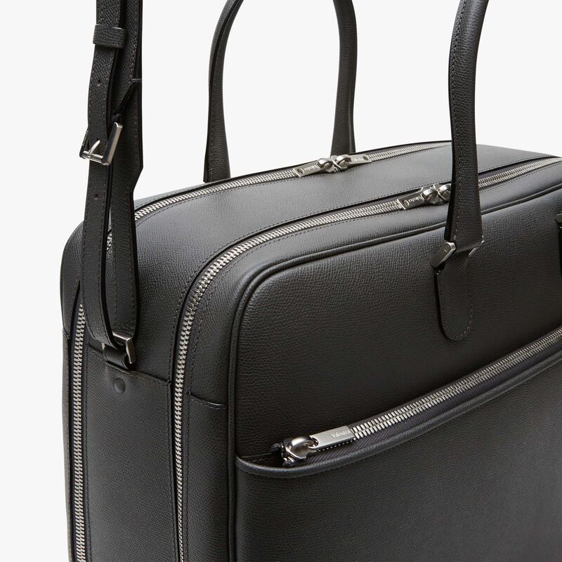 Avietta Travel Bag Two Chambers - Smokey Grey - Millepunte calf leather - Valextra - 4