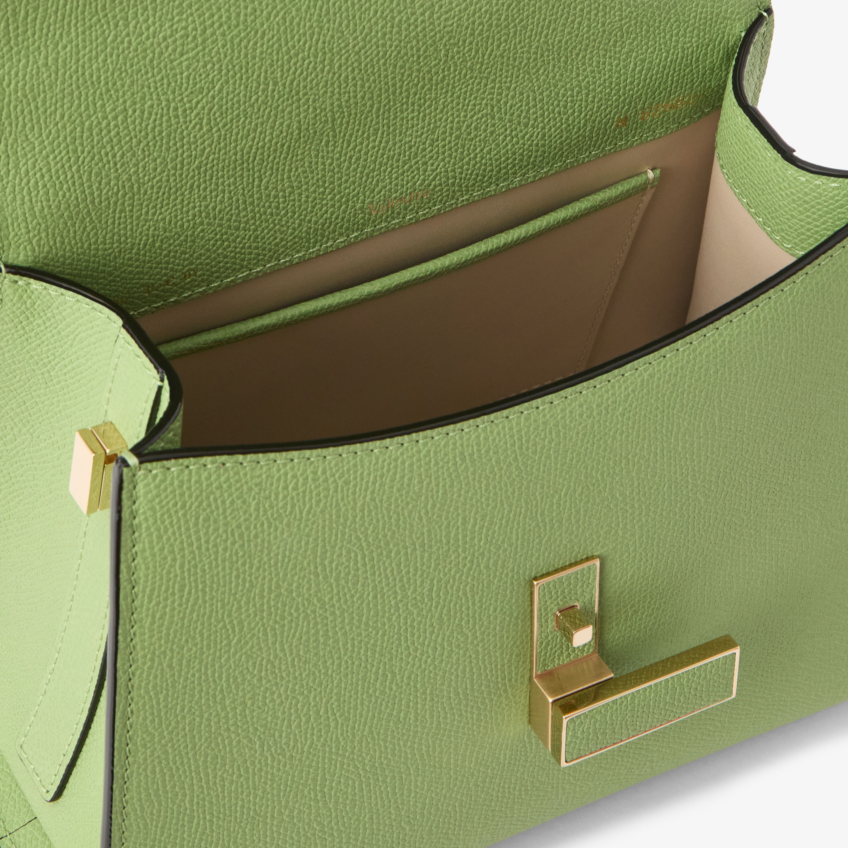 Women's Green Luxury Leather Top Handle Mini Bag | Valextra Iside