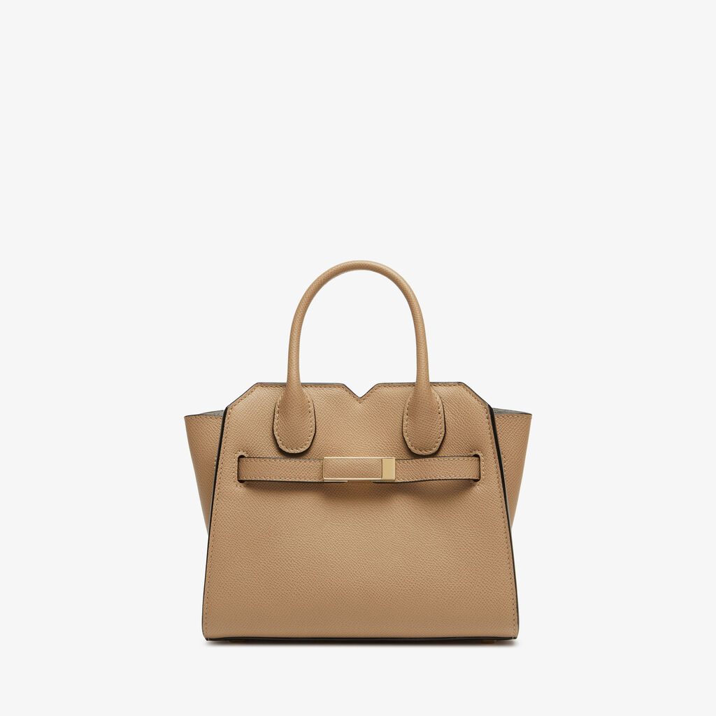 Milano Crossbody Micro Bag - Cashmere Beige - Millepunte Soft calf leather - Valextra - 1