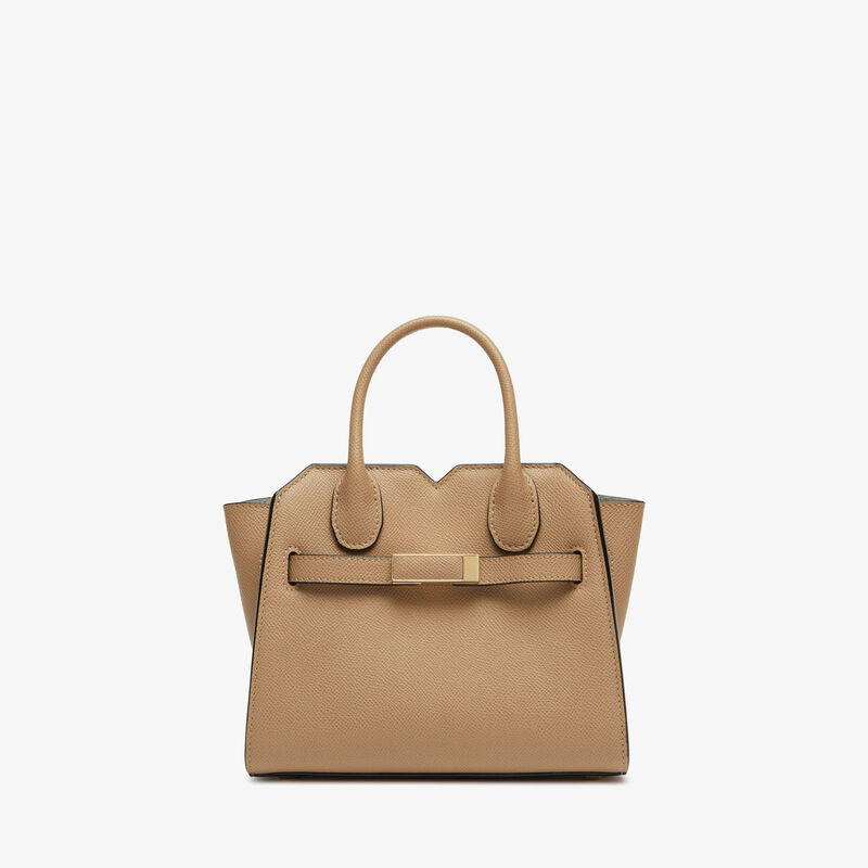 Milano Crossbody Micro Bag - Cashmere Beige - Millepunte Soft calf leather - Valextra - 1