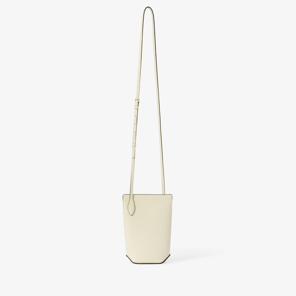 Vivi Crossbody Phone Bag - Pergamena White - Millepunte Soft calf leather - Valextra - 1