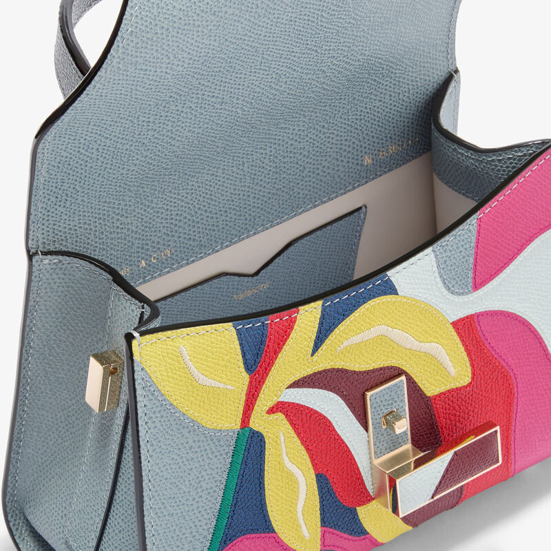 Iside Lily Crossbody Micro Bag -  - Vitello VS-Intarsio+Ricamo Giglio - Valextra - 3