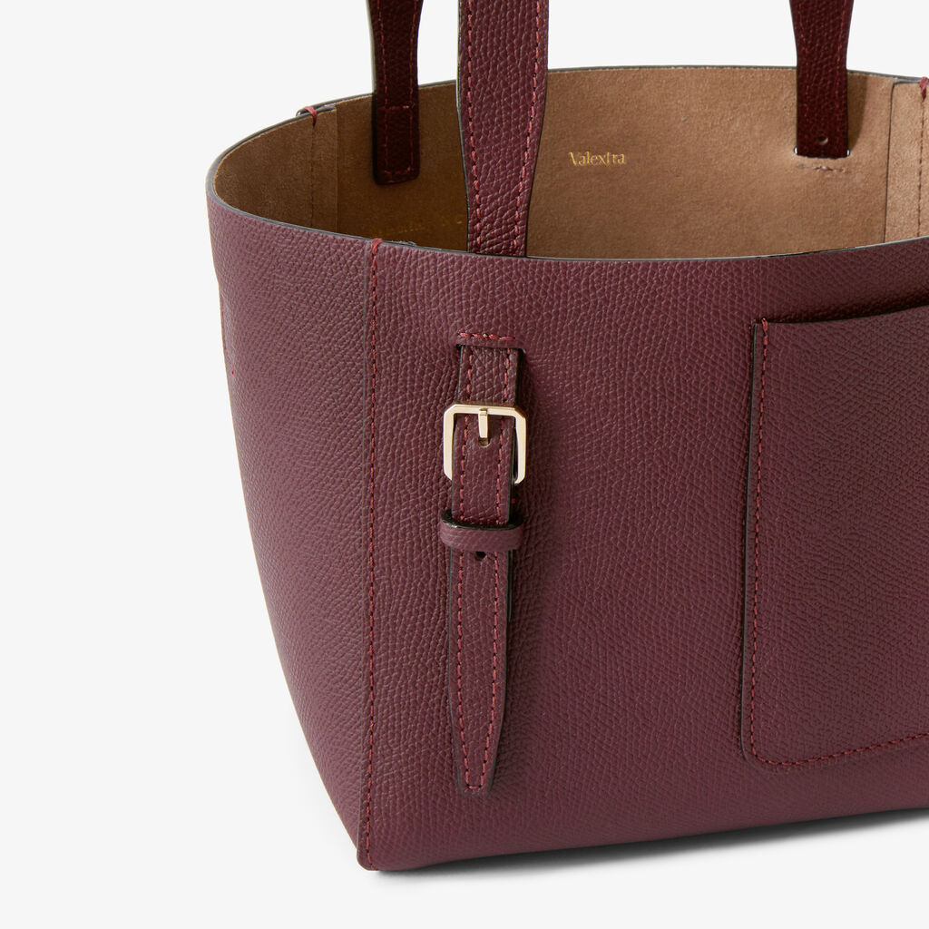 Soft Bucket Micro bag - Claret Red - Millepunte calf leather - Valextra - 4