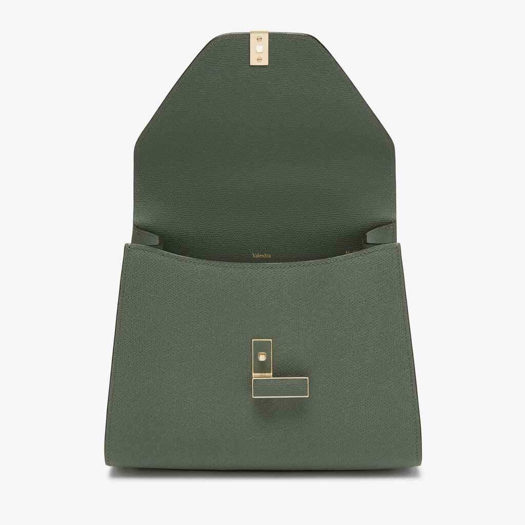 Borsa a Mano Iside Media - Verde Muschio - Vitello VS - Valextra - 7