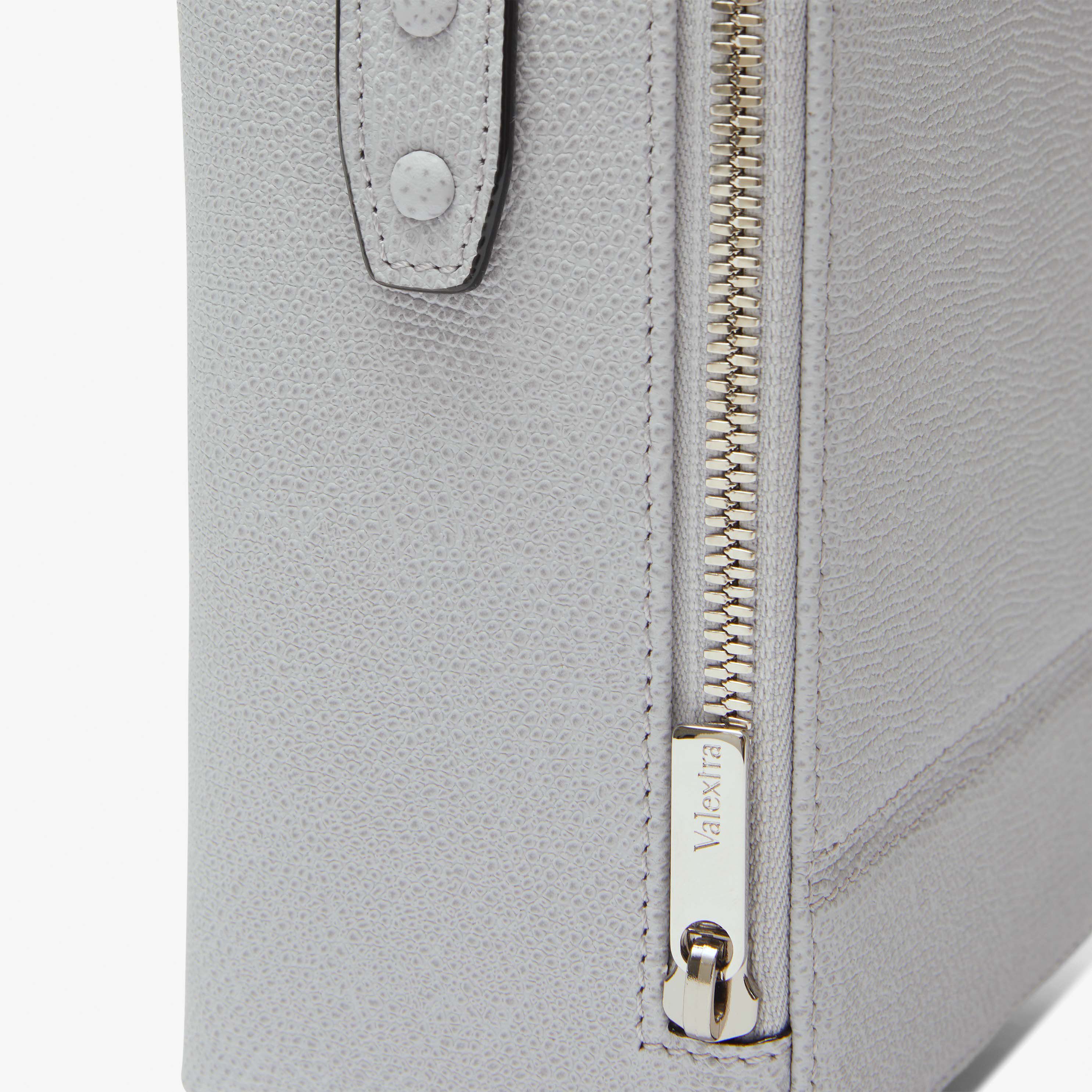 Grey Leather Mini crossbody handbag | Valextra Tric Trac