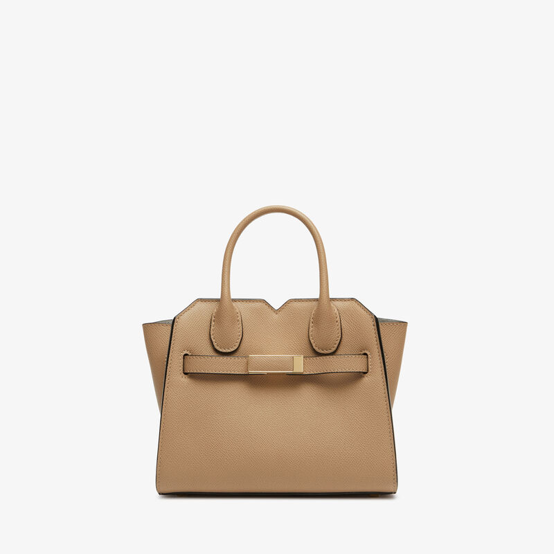 Milano Crossbody Micro Bag - Cashmere Beige - Millepunte Soft calf leather - Valextra - 1
