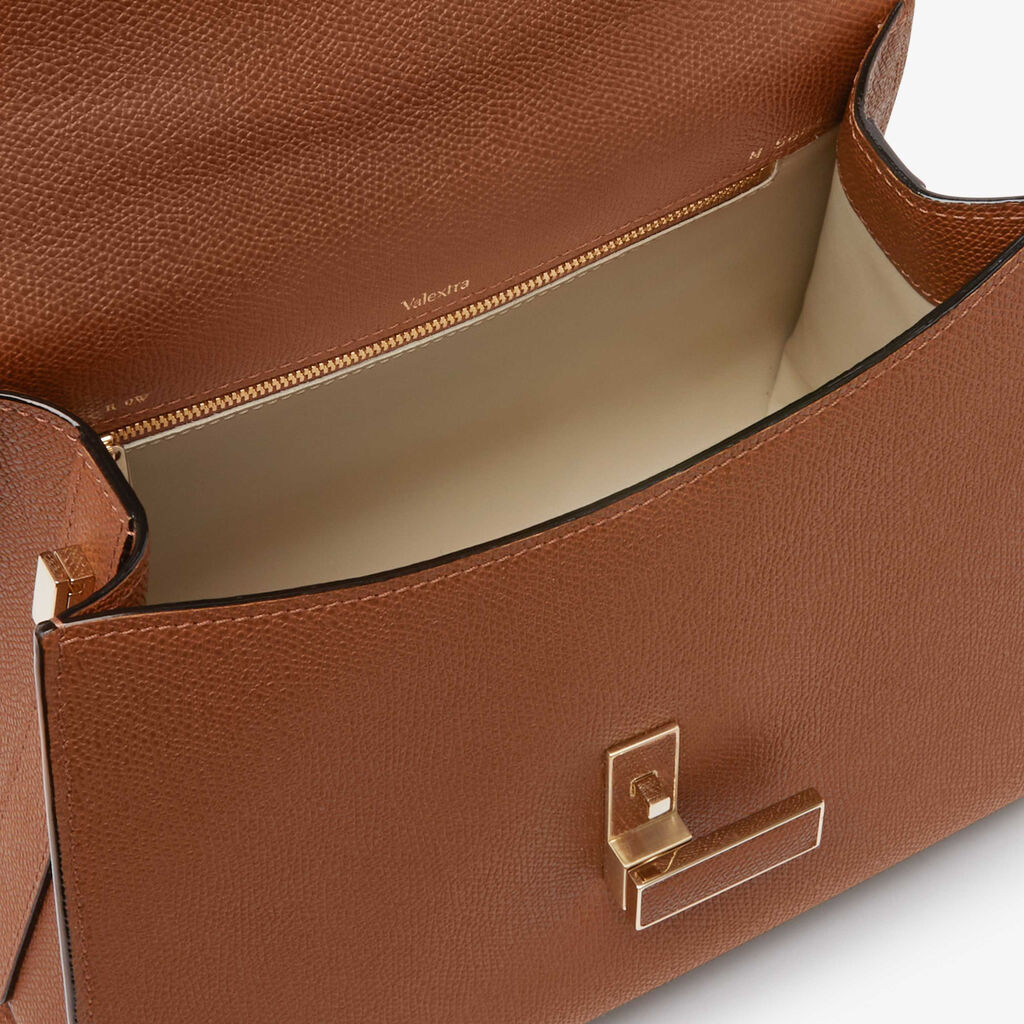 Iside Top Handle Medium Bag - Chocolate Brown - Vitello VS - Valextra - 3