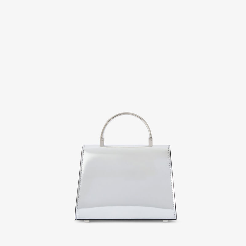 Iside Mirror Crossbody Micro Bag - Silver - Smooth calf leather - Valextra - 5