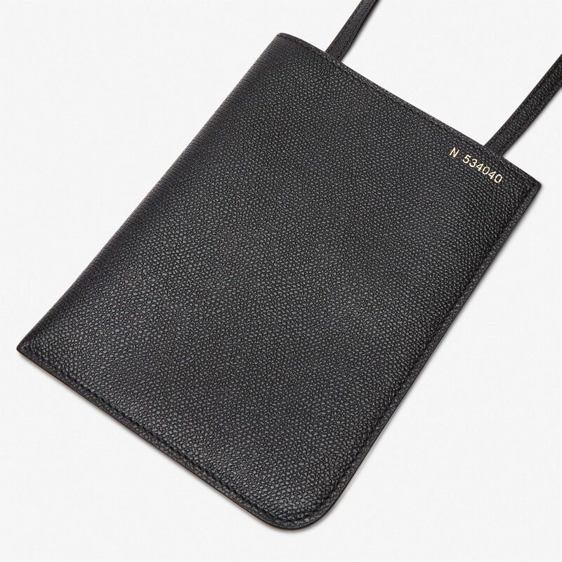 Crossbody Soft - Black - Millepunte calf leather - Valextra - 3