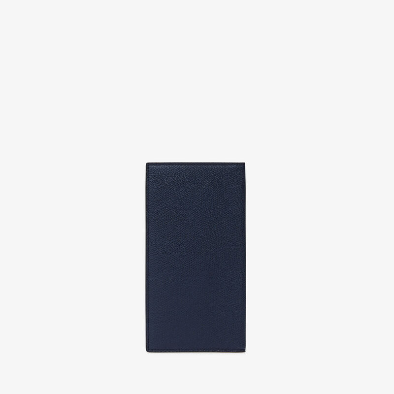 Vertical Wallet 12Cc - Dark Blue - Millepunte calf leather - Valextra - 3