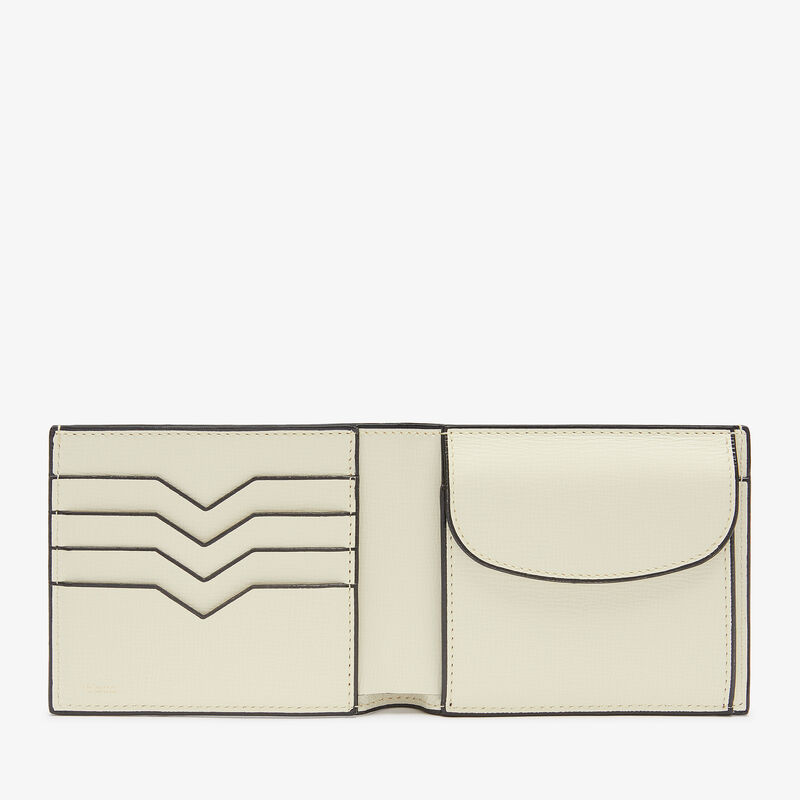Wallet 4Cc With Coin Holder - Pergamena White - Pavè calf leather - Valextra - 4