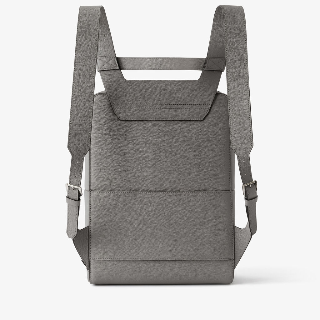 V-Line Backpack - Cement Grey - Vitello Millepunte Soft - Valextra - 5