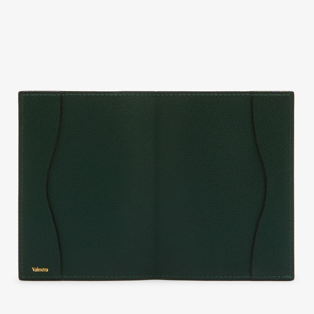 Porta Passaporto - Verde Valextra - Pelle di vitello Millepunte - Valextra - 5