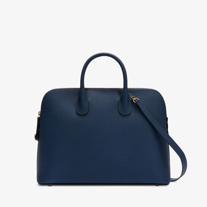 MyLogo Bowling Medium Bag - Sapphire Blue - Millepunte calf leather - Valextra - 1