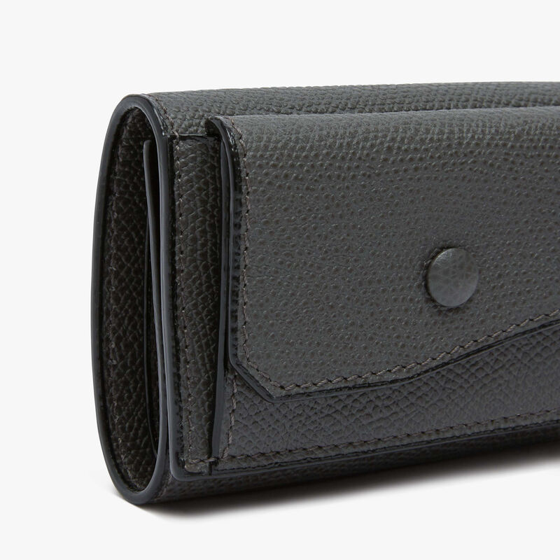 Small Wallet With Coin Holder - Smokey Grey - Millepunte calf leather - Valextra - 2