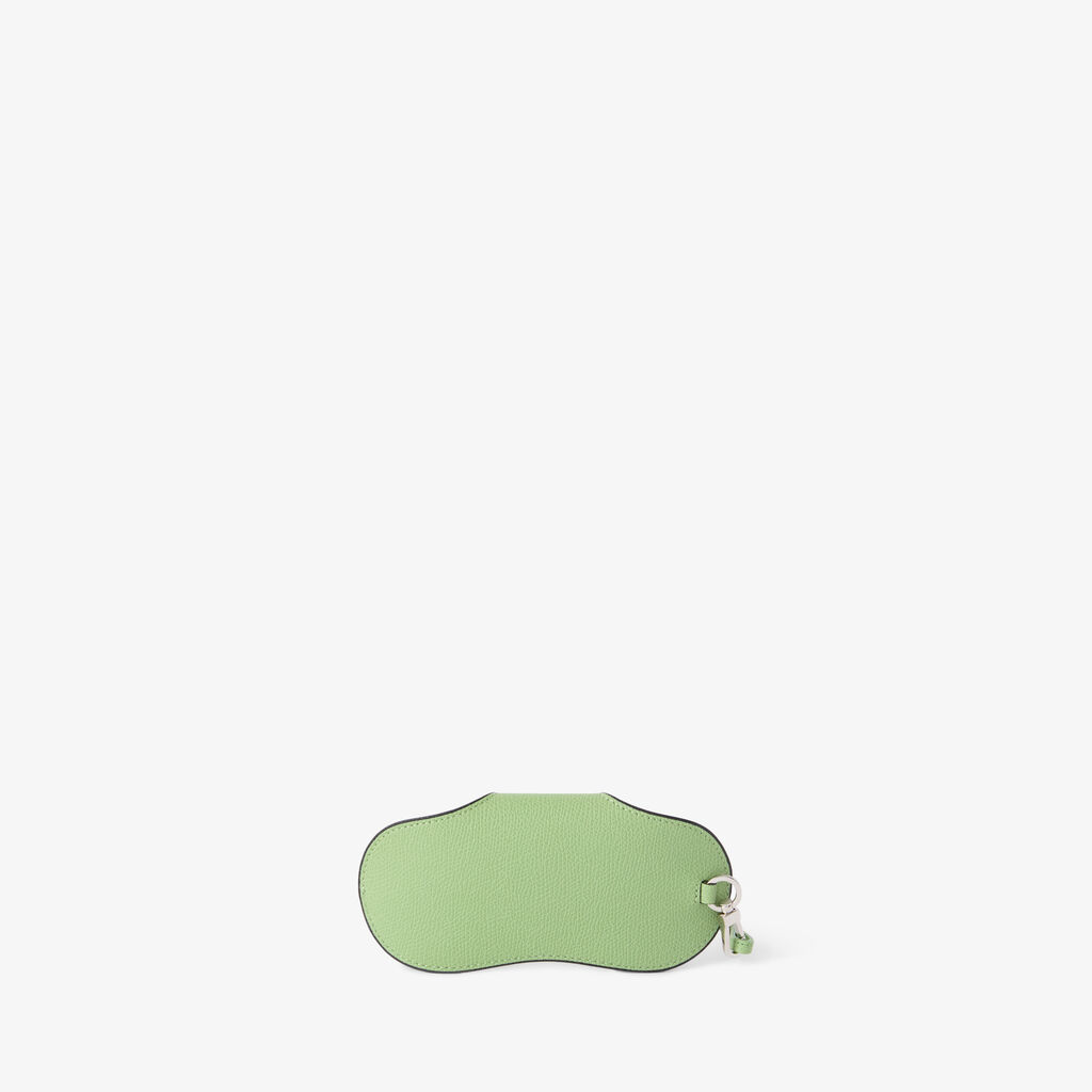 Glasses Case with Lanyard - Aloe Green - Millepunte calf leather - Valextra - 4