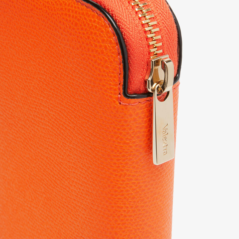 Zip Around 10 CC Wallet - Lobster Red - Millepunte calf leather - Valextra - 3