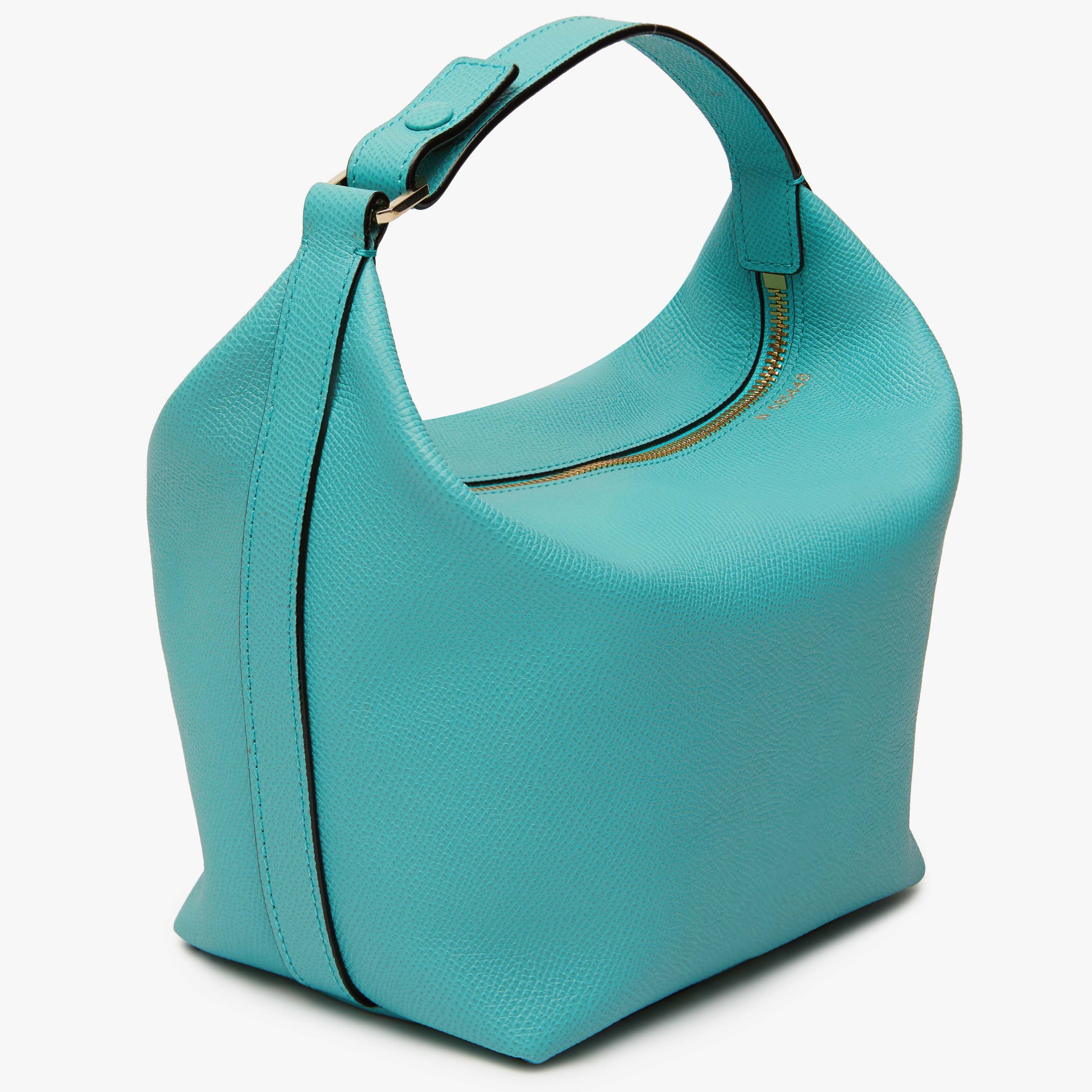 Millepunte Soft calf leather Mochi Top Handle Mini Bag in Ocean