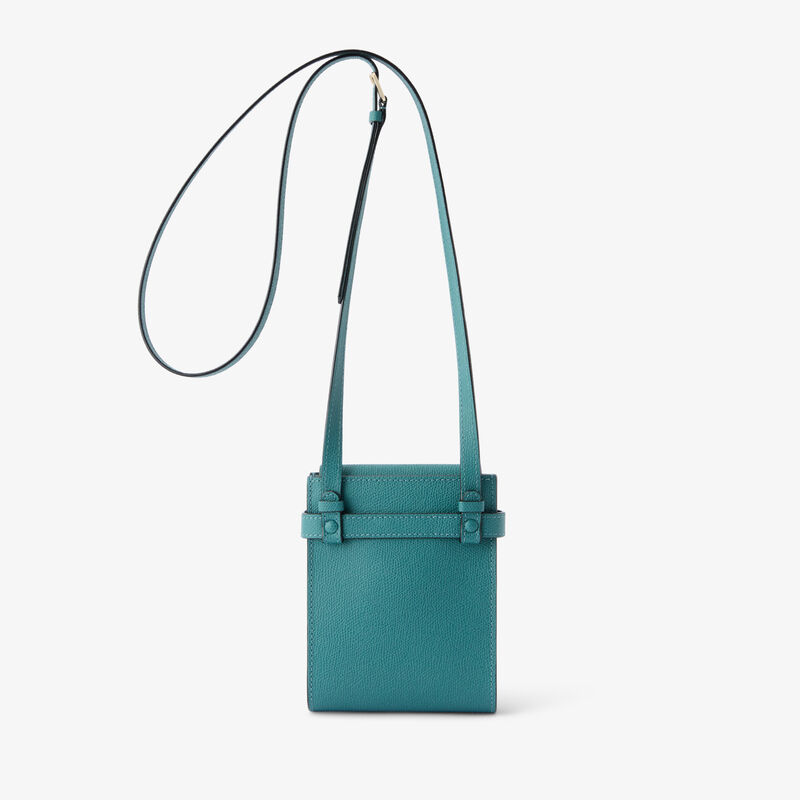 Brera B-Tracollina Slim Crossbody Micro Bag - Bottle Green - Millepunte calf leather - Valextra - 6