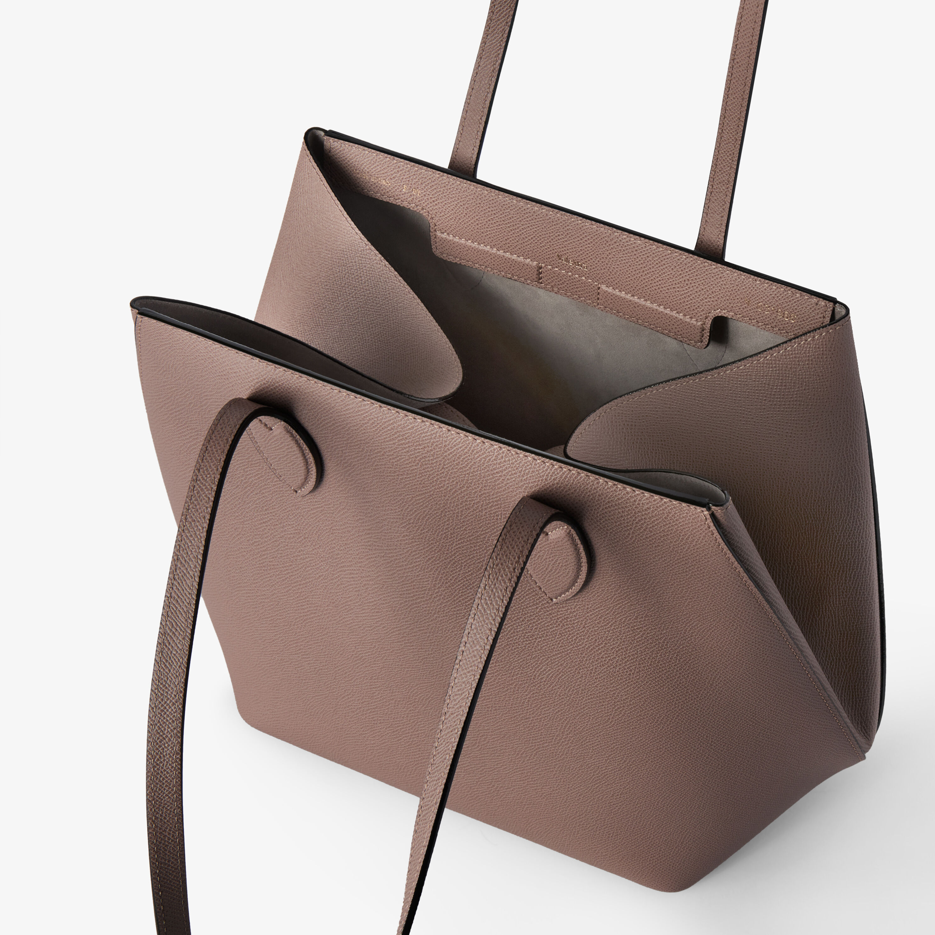 Women's Beige Luxury Leather Shopping Medium Bag | Valextra Vivi