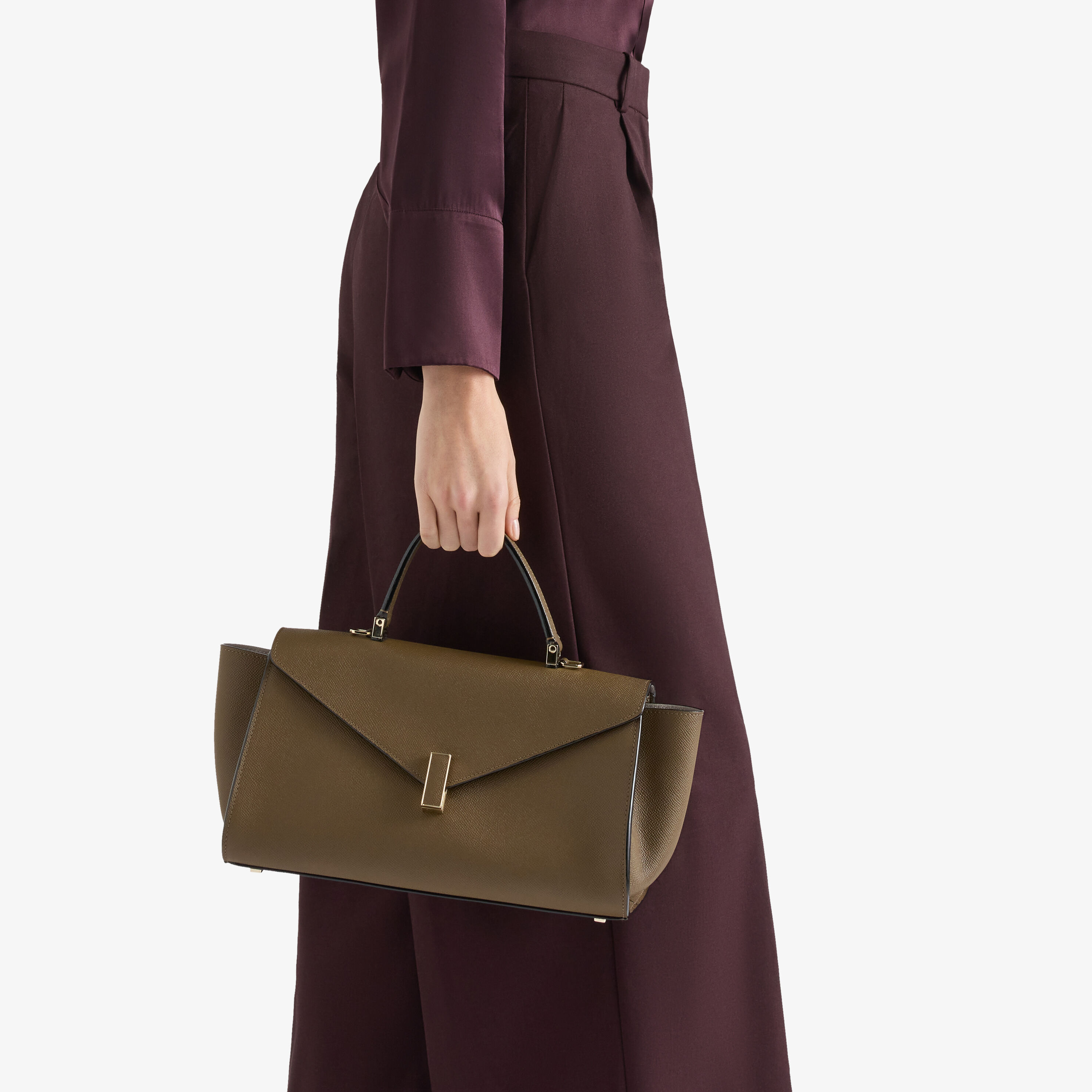 Iside structured top handle handbags, evening bags | Valextra