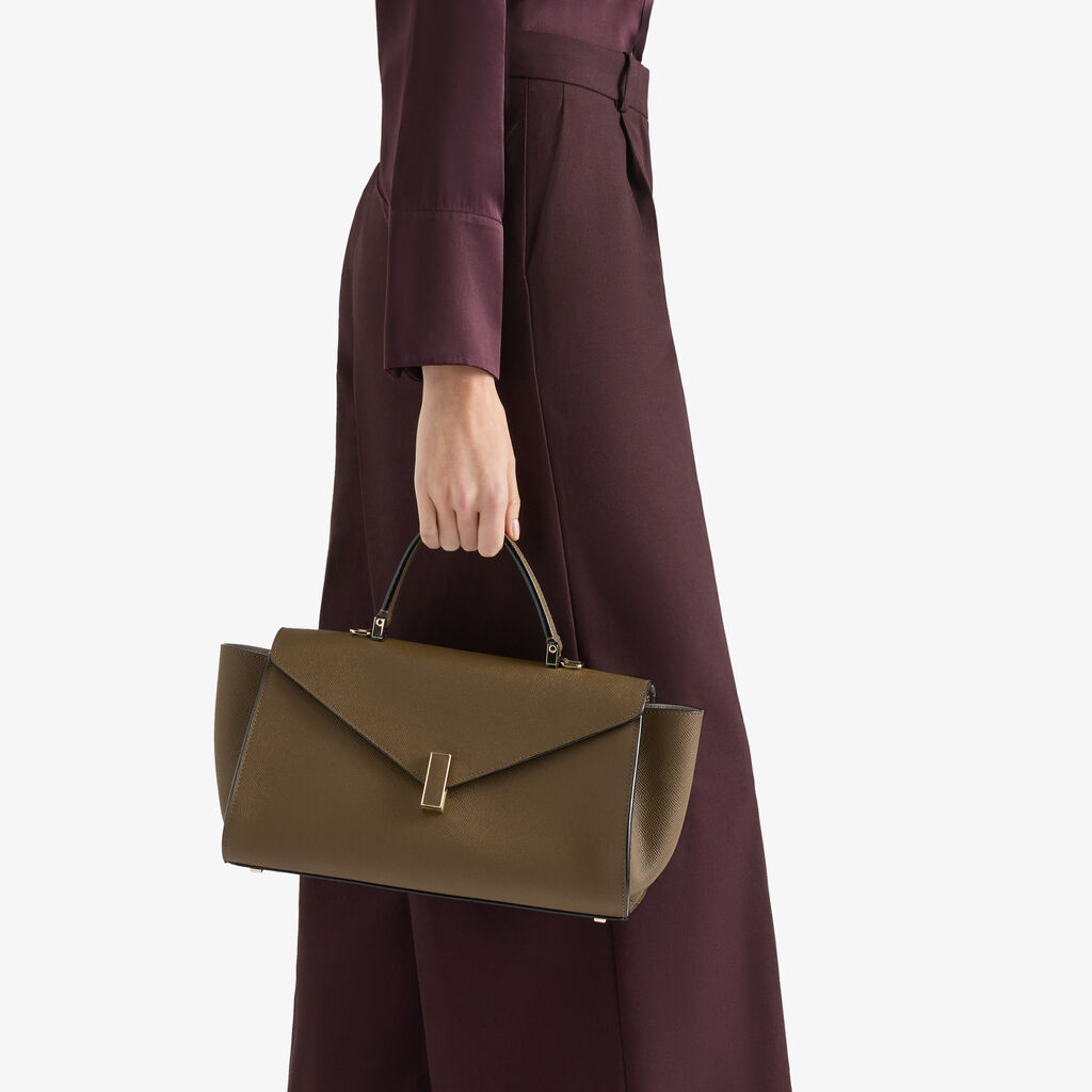 Iside Editor Top Handle Medium Bag -  - Vitello Millepunte Soft - Valextra - 3