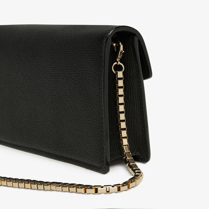 Iside clutch bag - Black - Millepunte calf leather - Valextra - 5