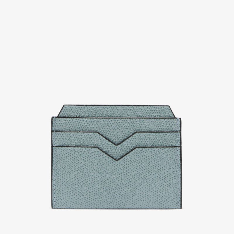 4CC Card Case - Smokey Blue - Millepunte calf leather - Valextra - 5
