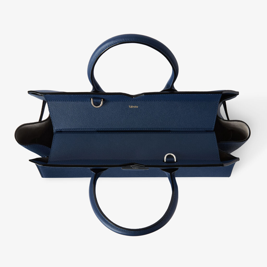 Milano Two Handles Large Bag - Sapphire Blue - Millepunte Soft calf leather - Valextra - 7