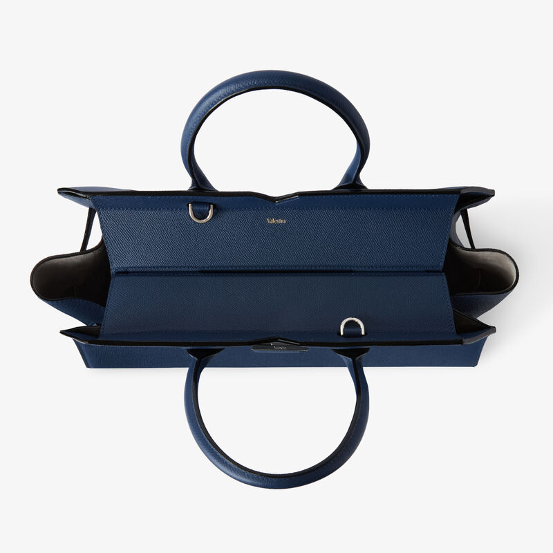 Milano Two Handles Large Bag - Sapphire Blue - Millepunte Soft calf leather - Valextra - 7