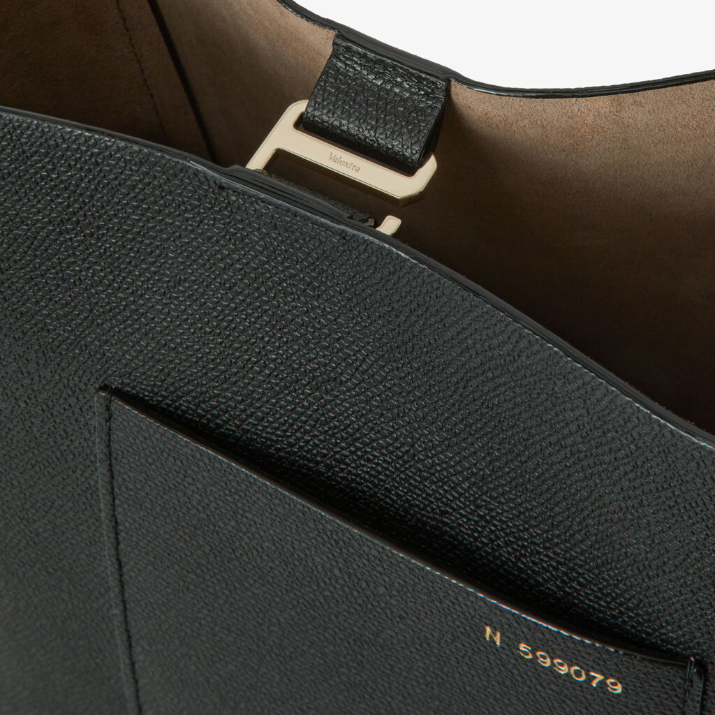 Soft Bucket Mini Bag - Black - Vitello VS - Valextra - 4