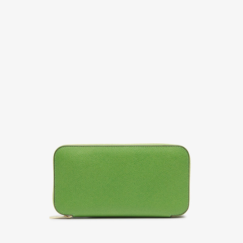 Zip Around 10 CC Wallet - Grass Green - Millepunte calf leather - Valextra - 4