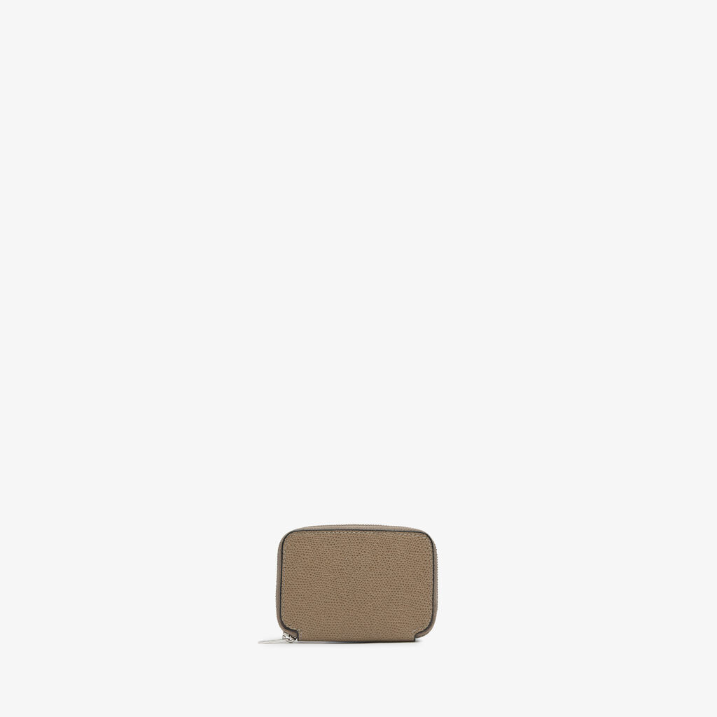 Card Holder Zip Around - Oyster Brown - Vitello VS - Valextra - 3