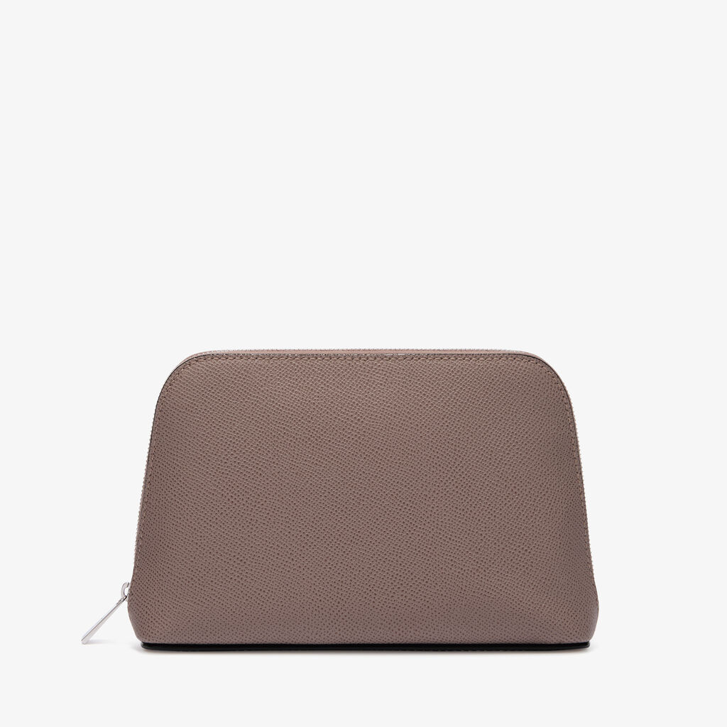Cosmetic Medium Case - Sahara Brown - Millepunte Soft calf leather - Valextra - 5