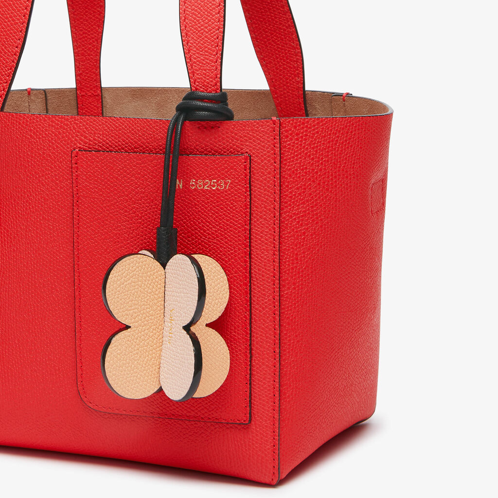 Four-leaf Clover Charm - Orange Sunset/Bonne Mine Pink/Black - Vitello VS - Valextra - 2