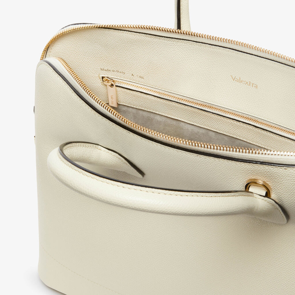MyLogo Bowling Medium Bag - Pergamena White - Vitello VS - Valextra - 4