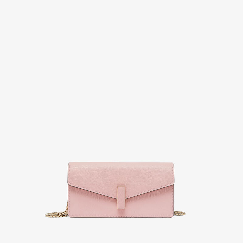 Iside clutch bag - Peony Pink - Millepunte calf leather - Valextra - 1