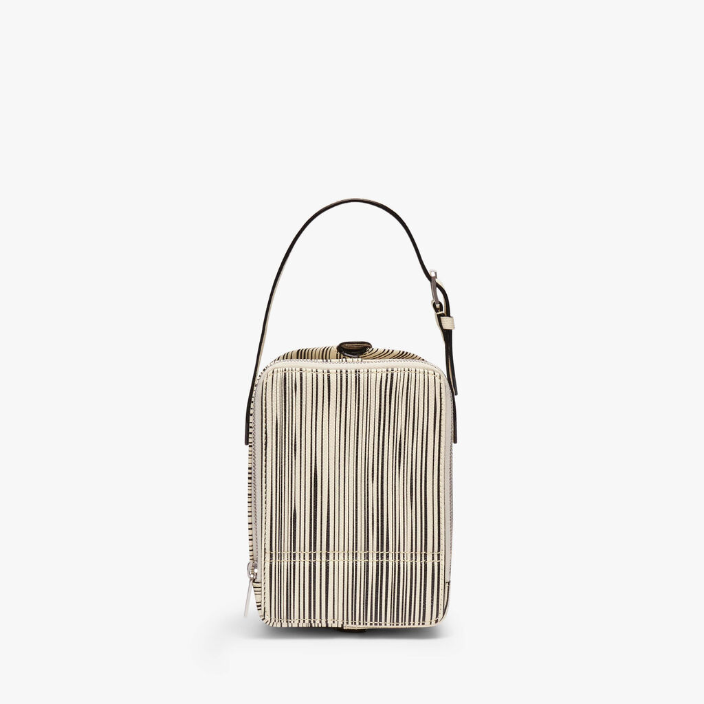 Tric Trac Sketch bag - Pergamena White/Black - Millepunte calf leather - Valextra - 3