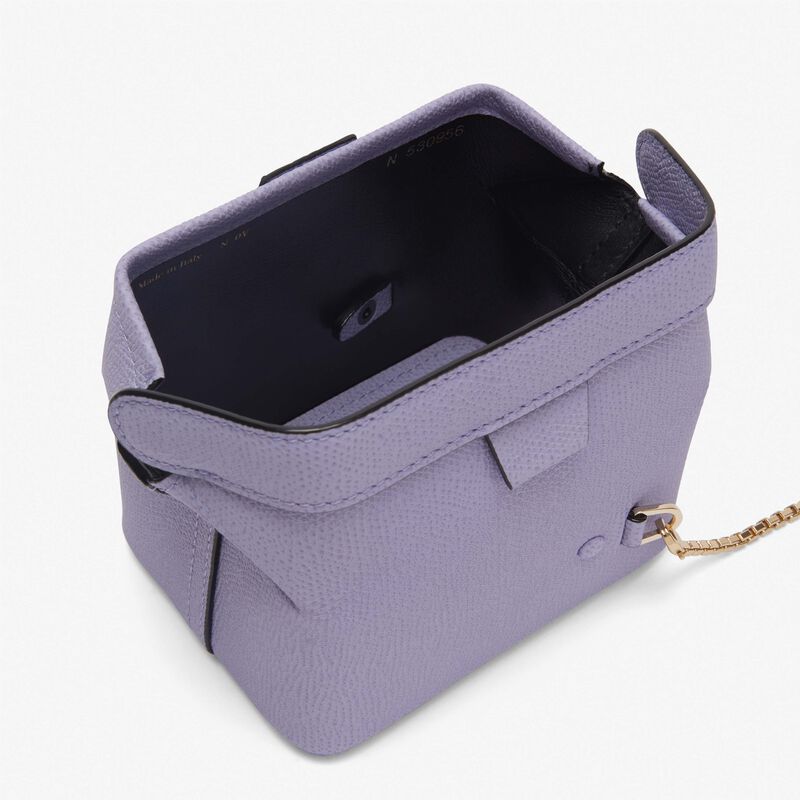 Tric Trac crossbody nano bag - Lavander Pink - Millepunte calf leather - Valextra - 4